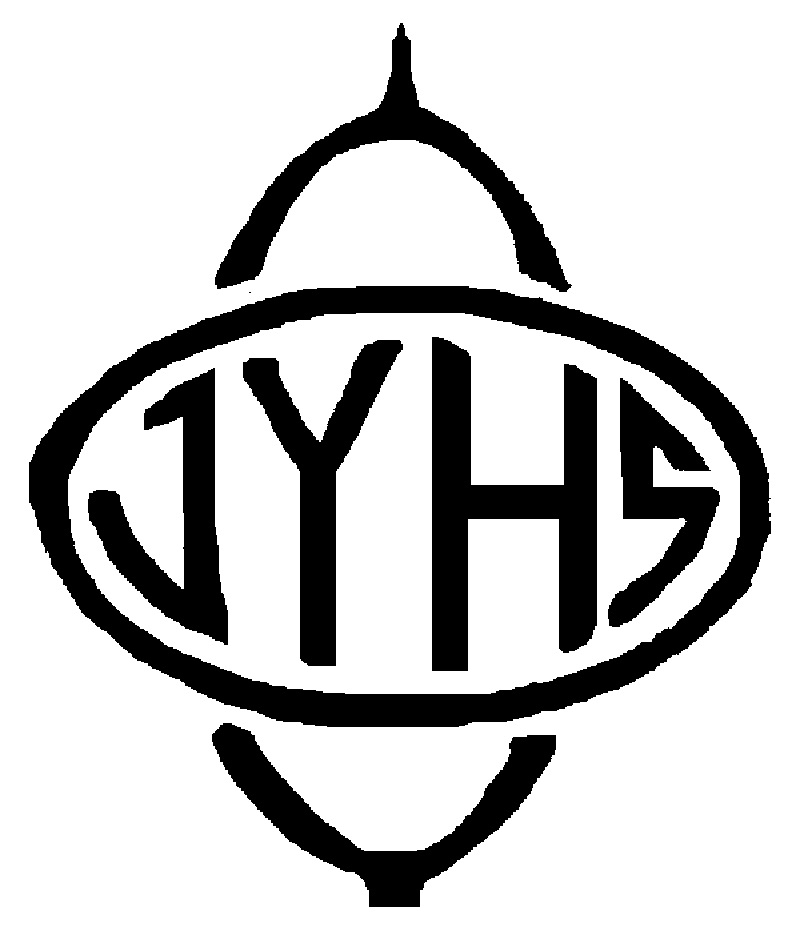 The James Young High School Logo an honesty leaf with JYHS in the middle
